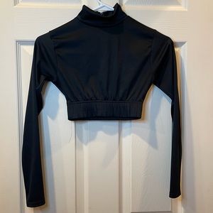 Black Cheer Crop Top